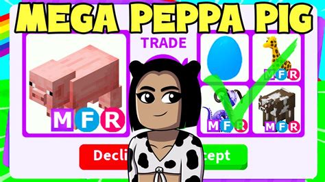 I Traded My Mega Neon Pig Adopt Me Youtube