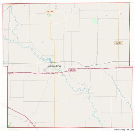 Map Of Buchanan County Iowa Địa Ốc Thông Thái