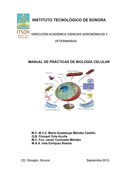 Manual De Biolog A Celular Completo Instituto Tecnol Gico De Sonora