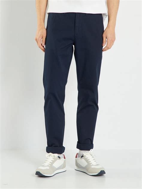 Pantalon Chino Bleu Marine Kiabi 22 00