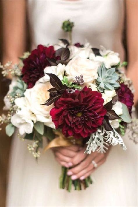 Fall Wedding Burgundy Bridesmaid Dresses And Naked Wedding Cake With