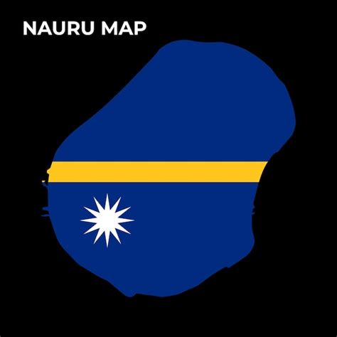 Premium Vector Nauru National Flag Map Design Illustration Of Nauru