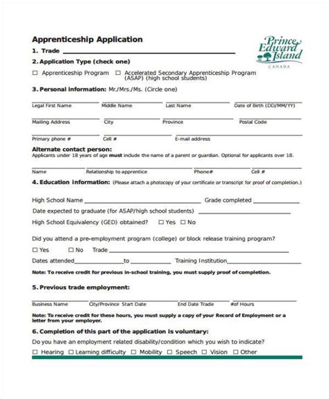 FREE 12 Apprenticeship Agreement Form Samples PDF MS Word Google Docs