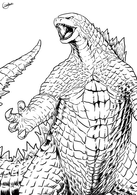 Раскраска мега годзилла (Много фото!) - drawpics.ru