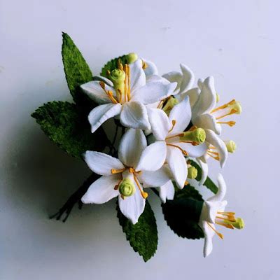 Artificial Orange Blossoms wedding bridal hair flowers | Handmade PaPer ...