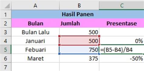 Ragam Cara Menghitung Persentase Di Excel Yang Mudah Dan Cepat