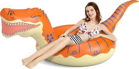 Jasonwell Tubo Flotador Inflable De Dinosaurio Para Niños Cuotas