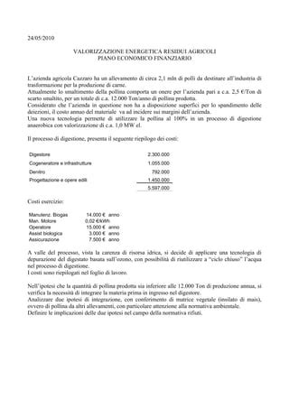 4 Muraro Esercitazione Biogas Denitro Pollina PDF