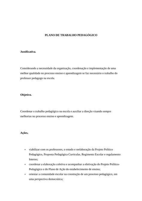 Pdf Plano De Trabalho Pedag Gico Not Pdf Filepedag Gico E Do