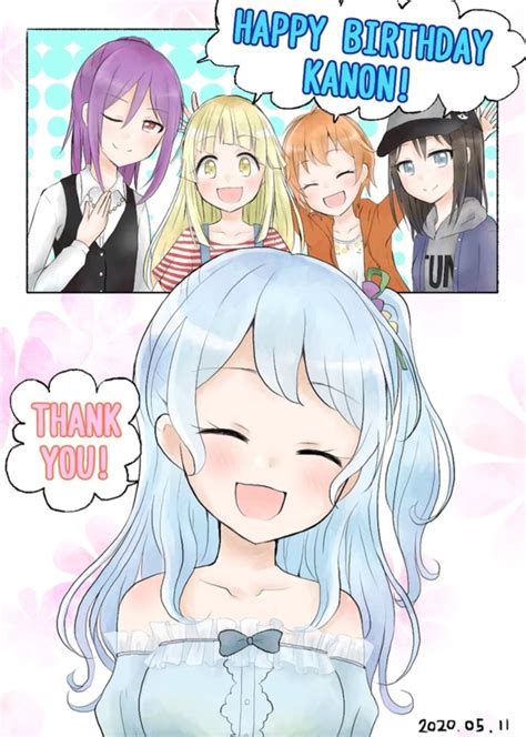 Safebooru 2020 5girls Bang Dream Birthday Black Hair Blonde Hair