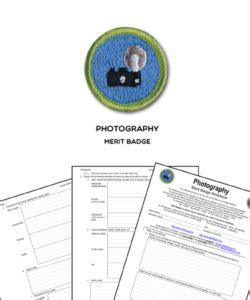 🎨 Photography Merit Badge (WORKSHEET & REQUIREMENTS)