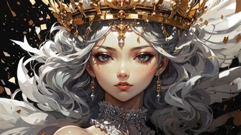 Premium Ai Image Anime Queen With A Crown