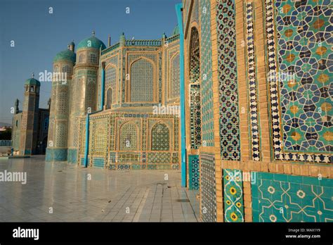 Blue Mosque In Mazar E Sharif Afghanistan Shrine Of Hazrat Ali Stock