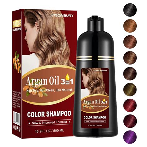 Cherry Brown Hair Dye 16 9 Fl Oz Argan Oil Cherry Brown Hair Shampoo 3 In 1 Hair Dye Shampoo