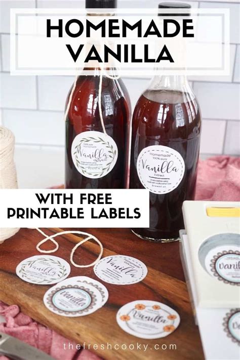 Free Printable Homemade Vanilla Extract Labels Printable Word Searches