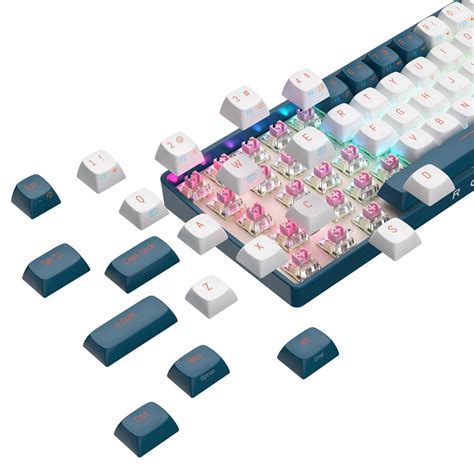 Kustom PCs Royalaxe R68 Blue Hot Swappable Mechanical Keyboard TTC Golden Pink Switches