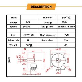 New Upgrade Ktyz Permanent Magnet Synchronous Motor Ac V W Gear