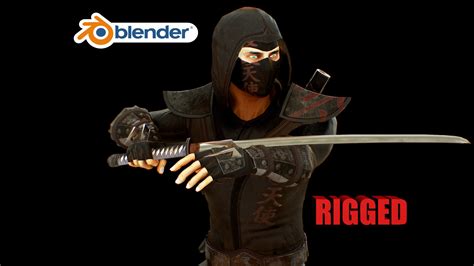 3d Asset Rigged Ninja Cgtrader