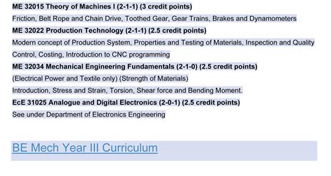 Mechanical Engineering Curriculum ( Mech ) – TU Pinglong