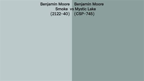 Benjamin Moore Smoke Vs Mystic Lake Side By Side Comparison