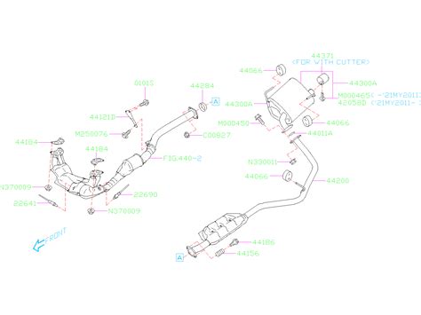 Subaru Forester Muffler Right EXHAUST 44300SJ020 Subaru Parts