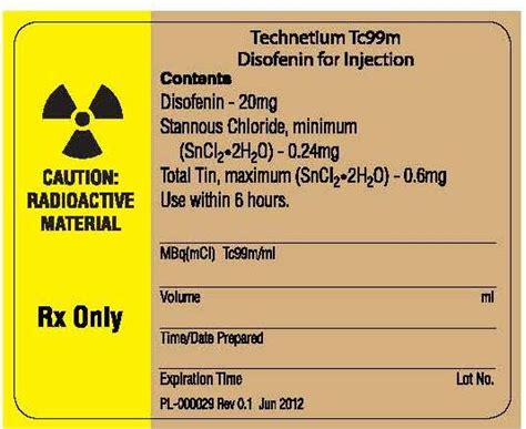 Technetium TC 99M Disofenin Package Insert Drugs