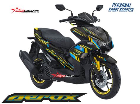 Modifikasi Striping Yamaha Aerox Vva Black Vr Motoblast