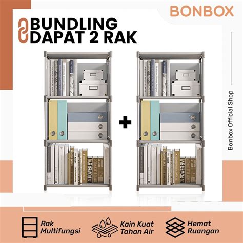 Jual BONBOX Rak Buku Rak Serbaguna 1 4 Layer Rak Baju Rak Sepatu Rak