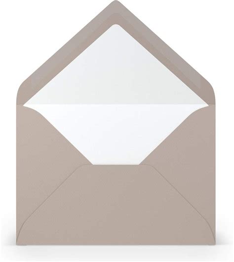 PAPERADO 50 envelopes DIN B6 taupe ribbed light brown mud 100 g m²