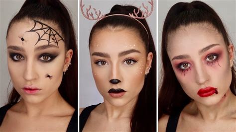 3 EASY LAST MINUTE HALLOWEEN MAKEUP COSTUME IDEAS YouTube