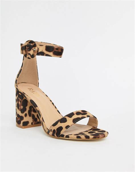 Raid Leopard Print Heel Asos Leopard Print Heels Sandals Heels Flats