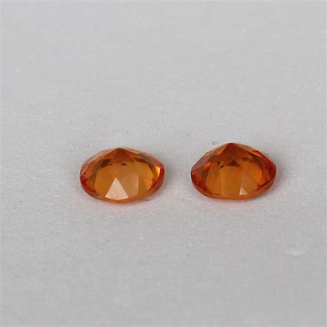 Natural Ceylon Sapphire 2 20 Ct Pair Padparadscha Round Loose Certified