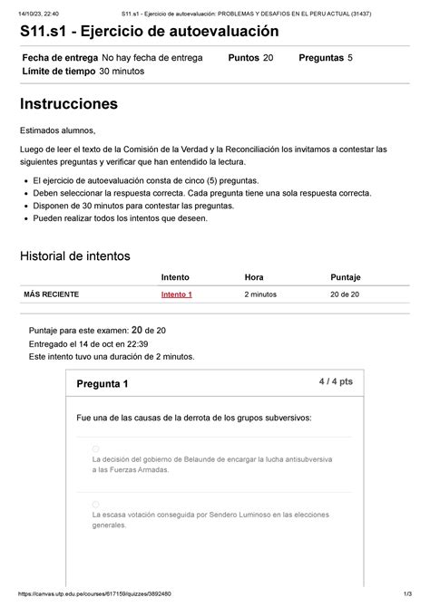 S11 s1 Ejercicio de autoevaluación Problemas Y Desafios EN EL PERU