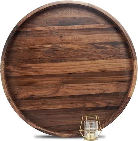 Amazon MAGIGO 24 Inches Extra Large Round Black Walnut Wood