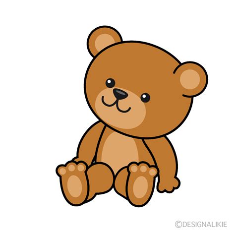 Relaxing Teddy Bear Clip Art Free PNG ImageIllustoon