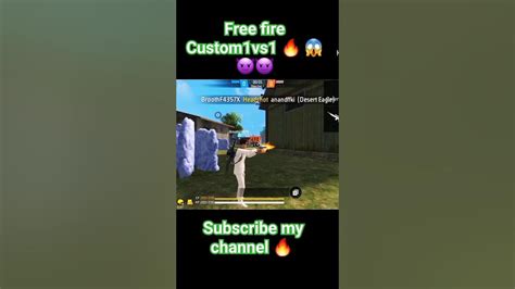 Free Fire Custom1vs1 🔥 😱 😈😈viral Freefire Gaming Subscribe Like