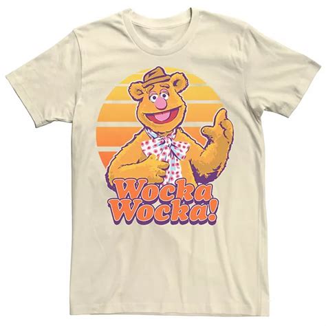 Disneys The Muppets Fozzie Bear Wocka Wocka Portrait Mens Tee