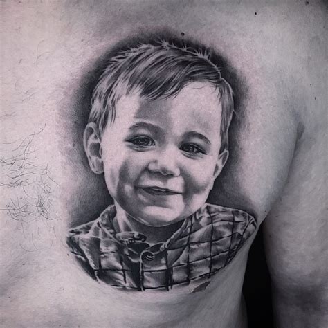 Child Portrait Tattoo By Mike Devries Tattoos