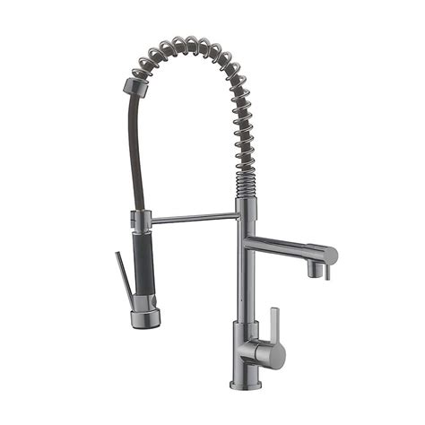 Homlux Single Handle Pull Down Sprayer Kitchen Faucet With Pot Filler In Brushed Nickel