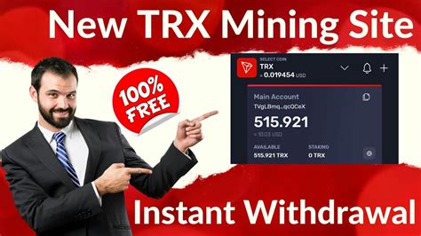 Earn Free Trx Instant Withdraw How To Earn Free Trx Trx Mining