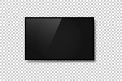 Tv Pantalla Plana Lcd Icono Realista Aislado Sobre Fondo Blanco