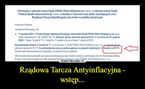 Rz Dowa Tarcza Antyinflacyjna Wst P Demotywatory Pl