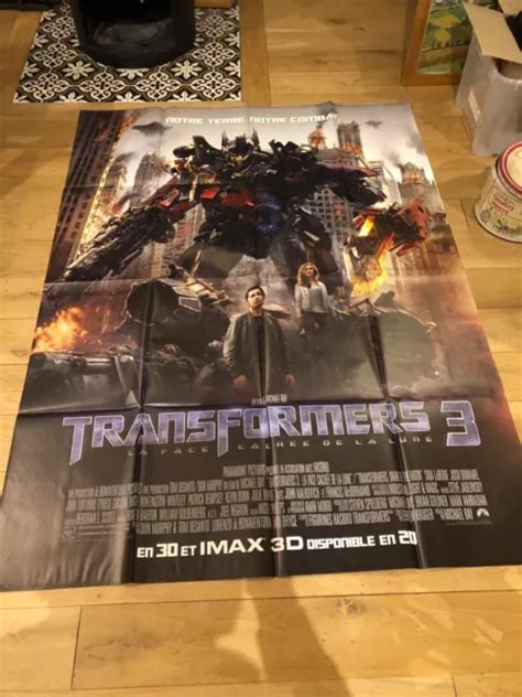 Affiche De CinÉma D époque Du Film Transformers 3 De 2011 120x160cm Eur 10 00 Picclick Fr