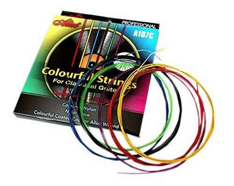 Colourful Coated Guitar Strings For Classical Guitars Nylon One Set