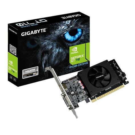 Placa de Vídeo NVIDIA GeForce GT 710 2GB DDR5 GV N710D5 2GL GIGABYTE na