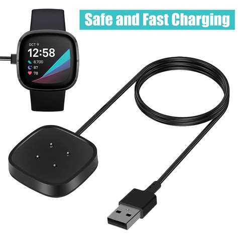 Charger Dock Compatible With Fitbit Sense Versa 3 USB Charging Cable