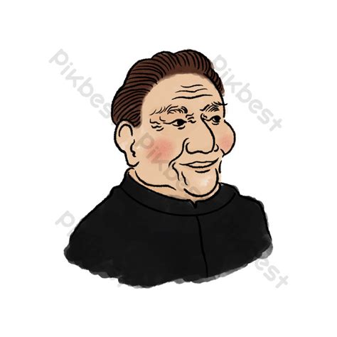 drawing deng xiaoping character  png images psd