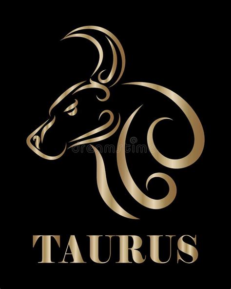 Taurus Zodiac Line Art Vector Eps 10 Stock Vector Illustration Of