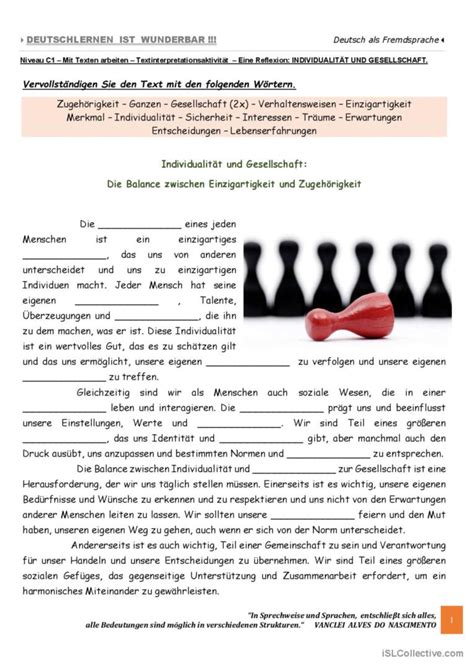 C Mit Texten Arbeiten Individua Deutsch Daf Arbeitsbl Tter Pdf Doc