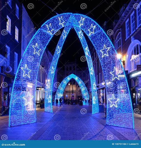 Christmas Decorations on South Molton Street, Pedestrian Shopping Street in London UK. Editorial ...